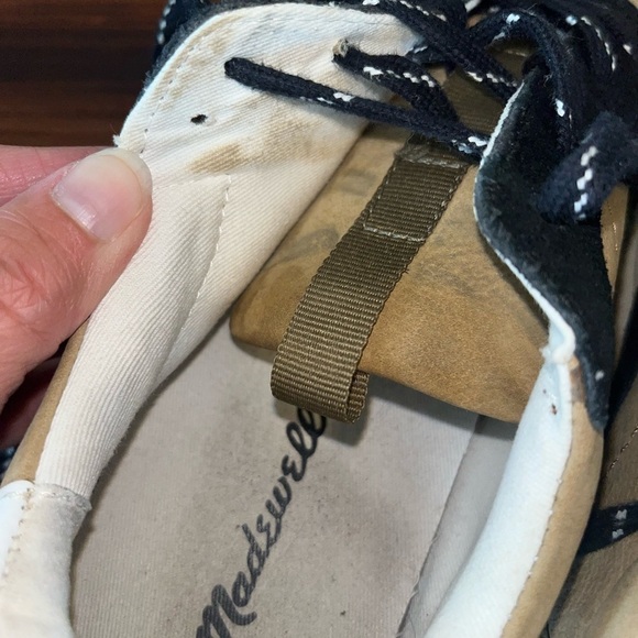 Madewell Kickoff Trainer Sneakers in Leather and Suede MA584 Navy Tan 9 - Picture 10 of 13